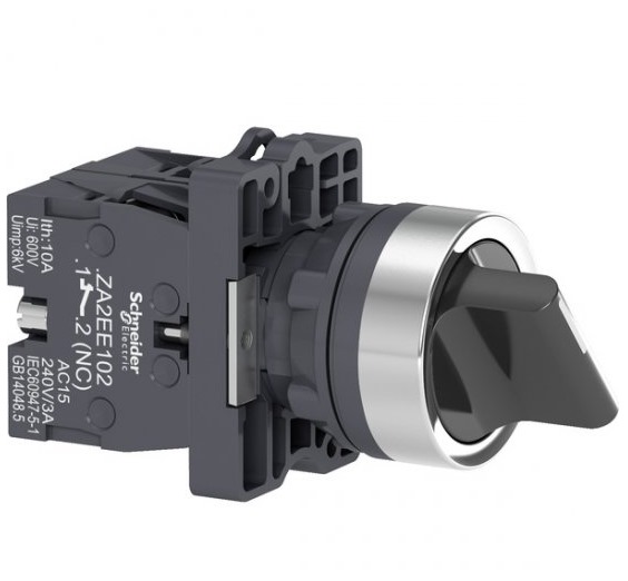 Переключатель с фиксацией короткая ручка 2 позиции НО+НЗ XA2ED25 Schneider Electric