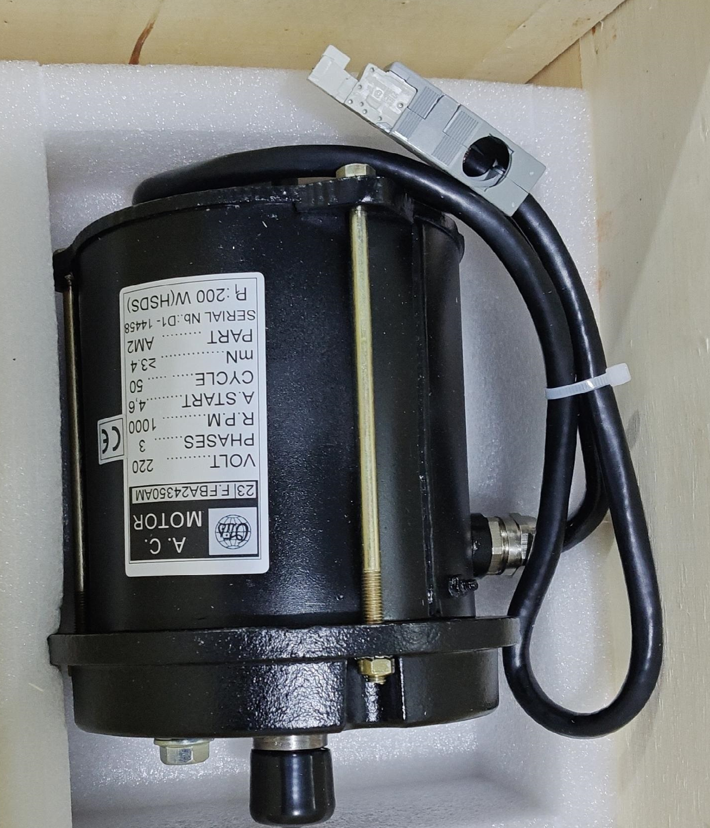 Мотор привода дверей 200W 220V 1000RPM, FBA24350AM2, OTIS