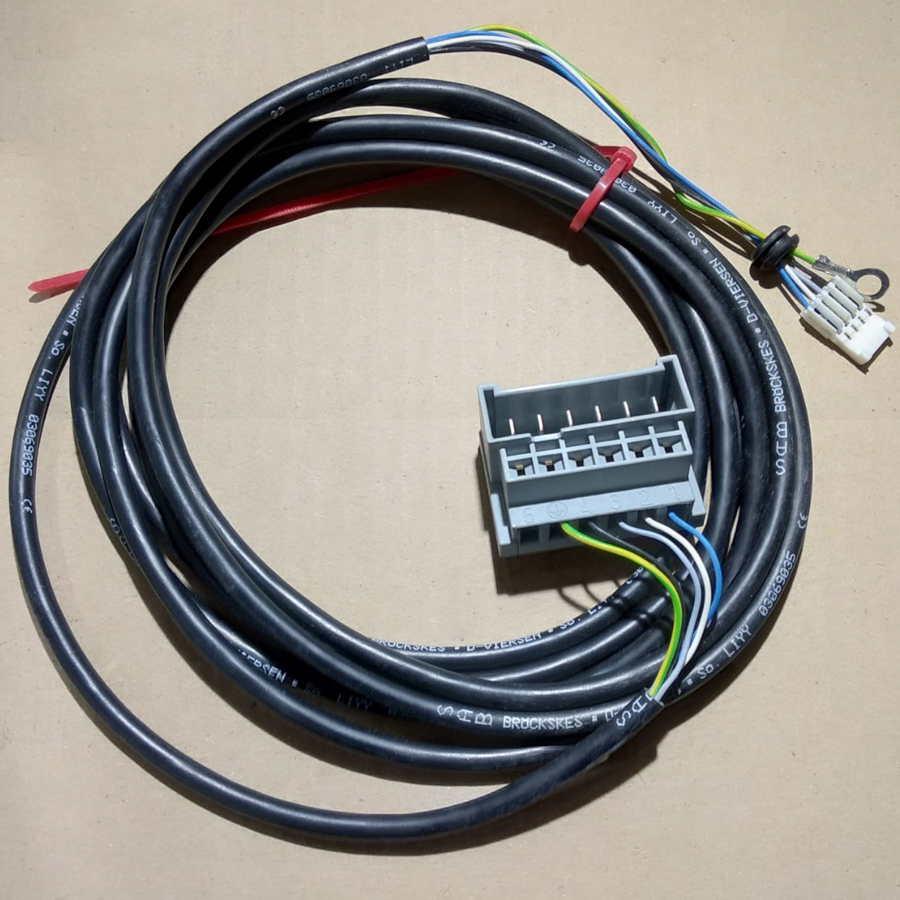 Кабель соединительный L=3м для кнопок и индикаторов (AMP0/4 - WAGO6-730) 4 провода и земля OTIS