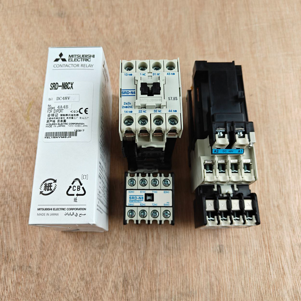 Контактор 48V/DC 5А SRD-N8(4NO+4NC),Mitsubishi