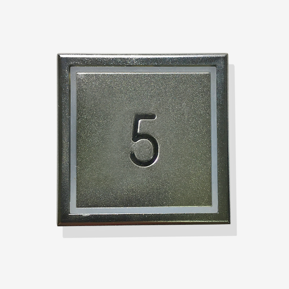 Кнопка приказа «5», синяя индикация, низкая, 40х40мм, KT40, THYSSENKRUPP
