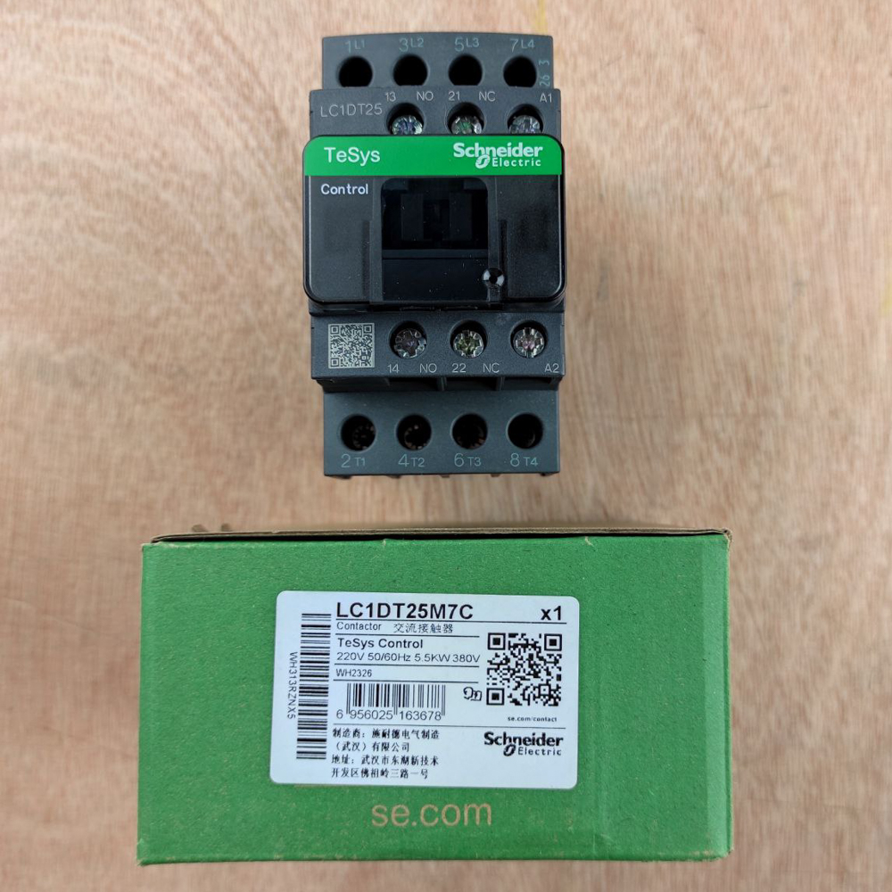 Контактор D 4P (4НО),АС1 25 А,НО+НЗ,220V 50/60 ГЦ, LC1DT25M7 Schneider electric
