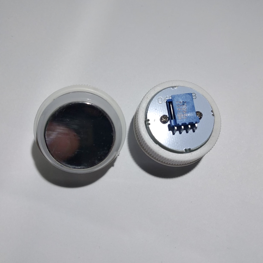 Кнопка круглая служебная, белый ореол, без подсветки, шлифованная OTIS MCS220 АНАЛОГ