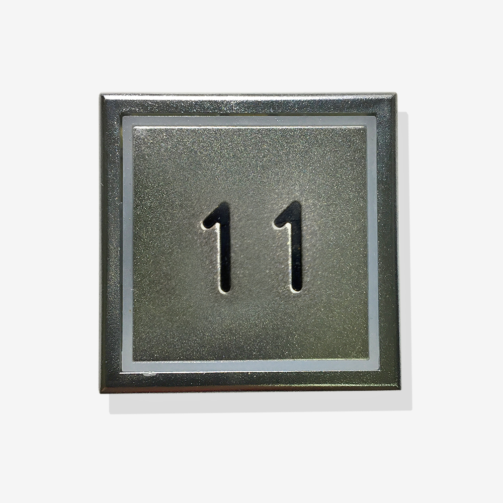 Кнопка приказа «11», синяя индикация, низкая, 40х40мм, KT40, THYSSENKRUPP