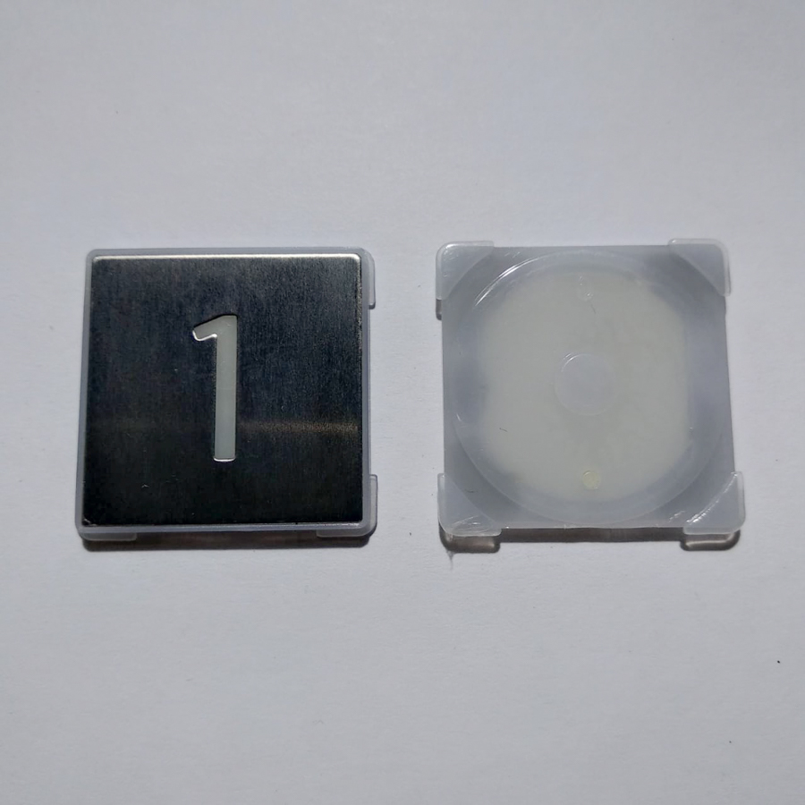 Нажимной элемент кнопки "1", квадратная, шлифованная, KM857811G001, KONE