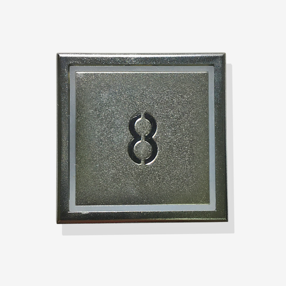 Кнопка приказа «8», синяя индикация, низкая, 40х40мм, KT40, THYSSENKRUPP